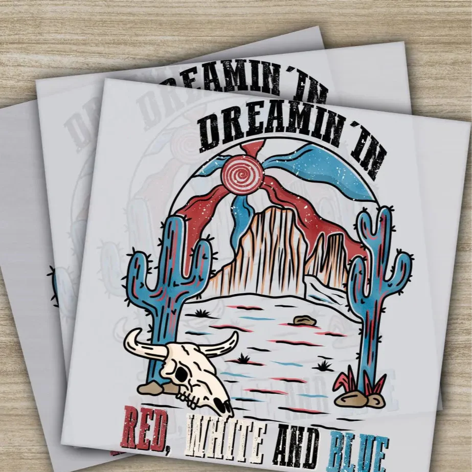 4th of July, Fourth ofJuly, Ready to Press, Personalized DTF Transfers, Heat Press DTF Transfers