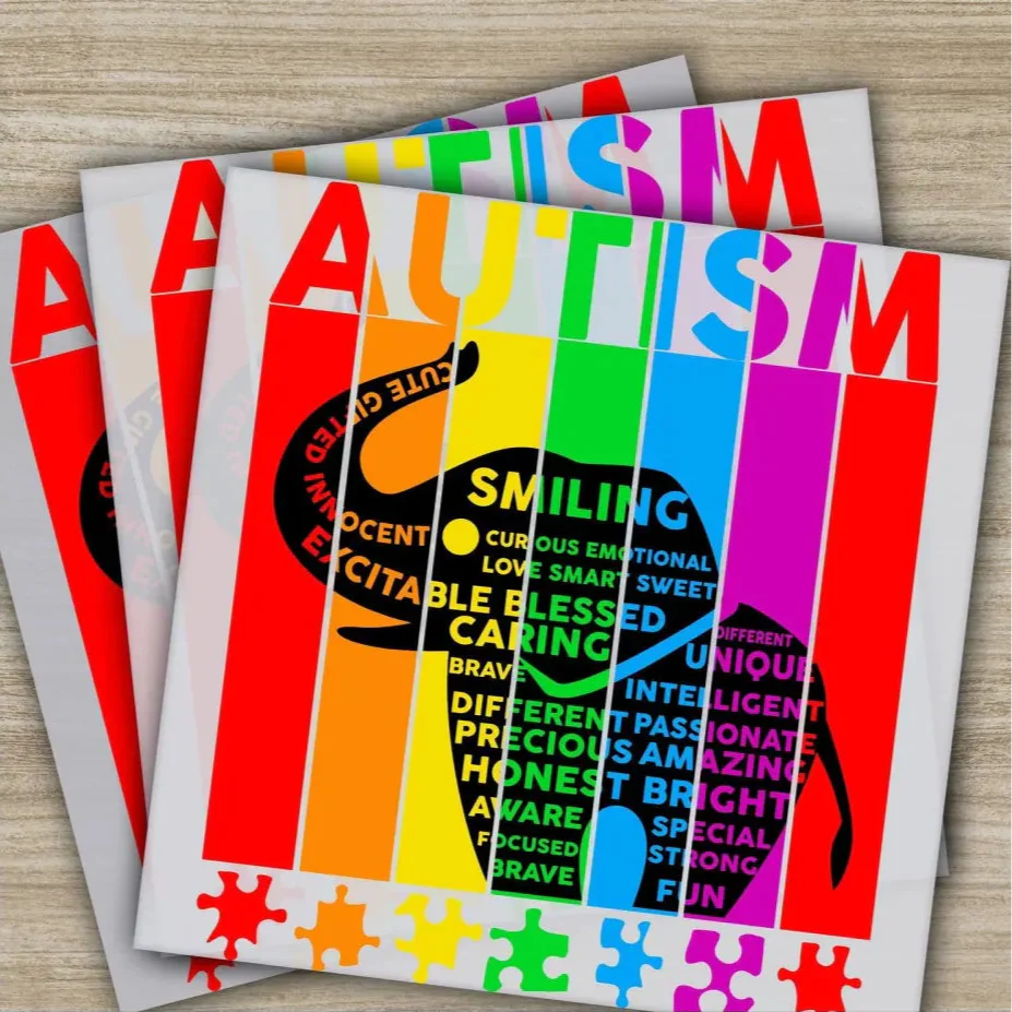 Autism Awareness, Inclusion, Ready to Press, Personalized DTF Transfers, Heat Press DTF Transfer