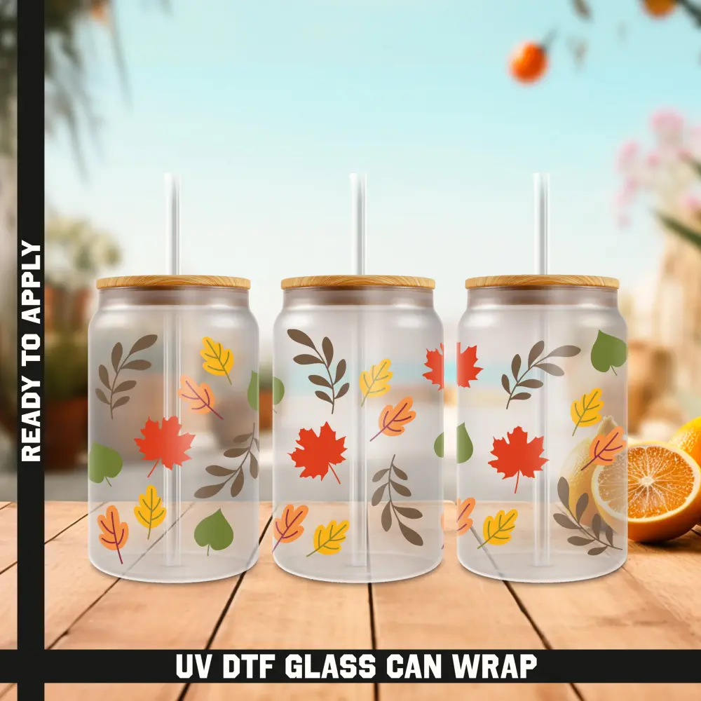 Autumn Ready To Apply UV DTF, 16oz cup Wrap
