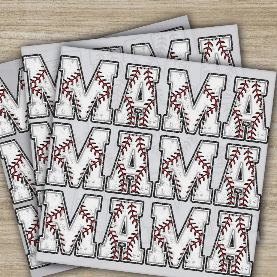 Baseball Mom, Baseball Gift, Baseball Season, Ready to Press, Personalized DTF Transfer, , High Quality, Heat Press DTF Transfer