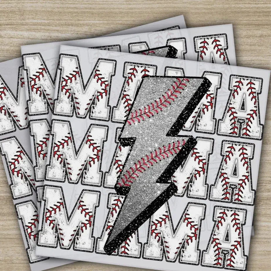 Baseball Mom, Baseball Gift, Baseball Season, Ready to Press, Personalized DTF Transfer, , High Quality, Heat Press DTF Transfer