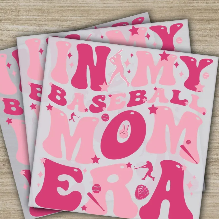 Baseball Mom, Baseball Gift, Baseball Season, Ready to Press, Personalized DTF Transfer, , High Quality, Heat Press DTF Transfer