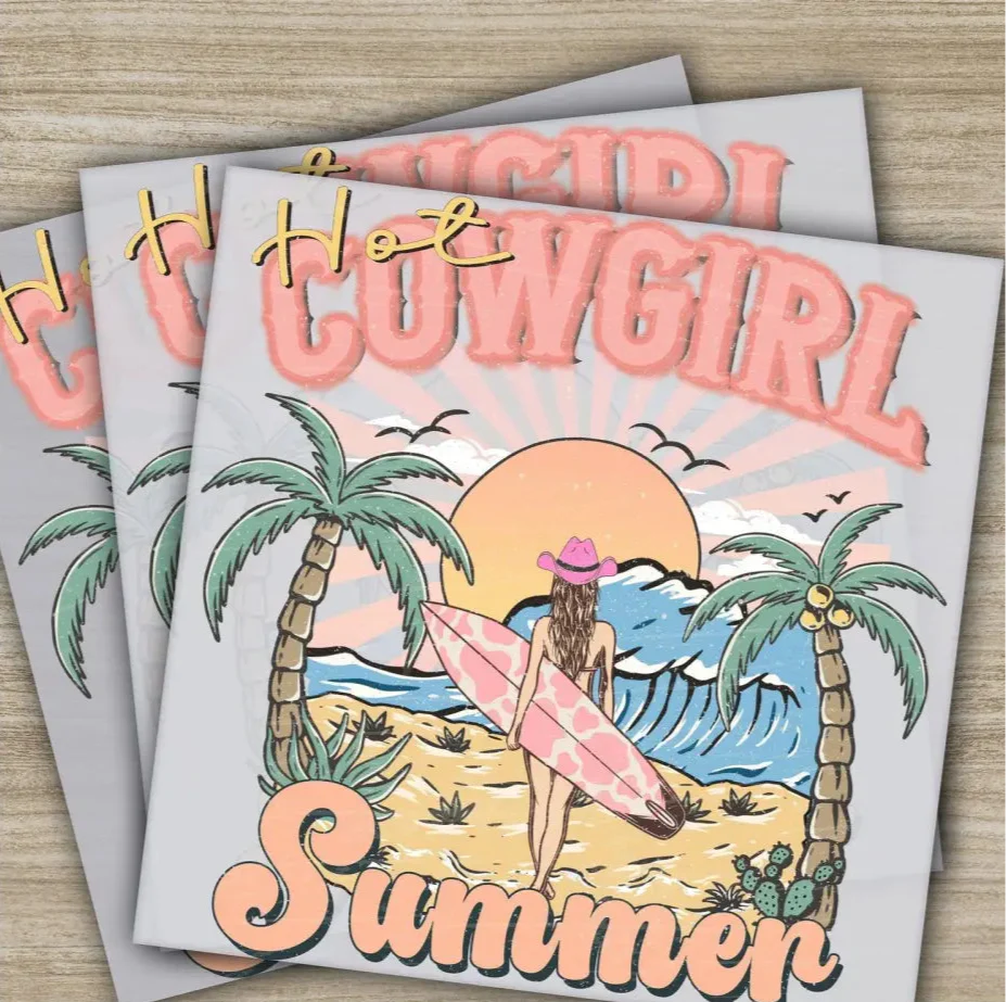 Beach Vibes, Hello Summer, Lets Go Surfing, Ready to Press, Personalized DTF Transfers, s, High Quality, Heat Press DTF Transfers