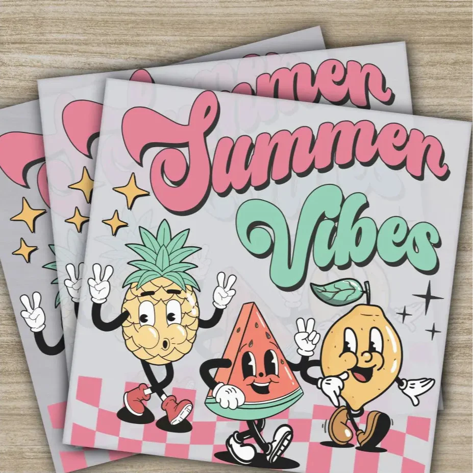 Beach Vibes, Hello Summer, Lets Go Surfing, Ready to Press, Personalized DTF Transfers, s, High Quality, Heat Press DTF Transfers