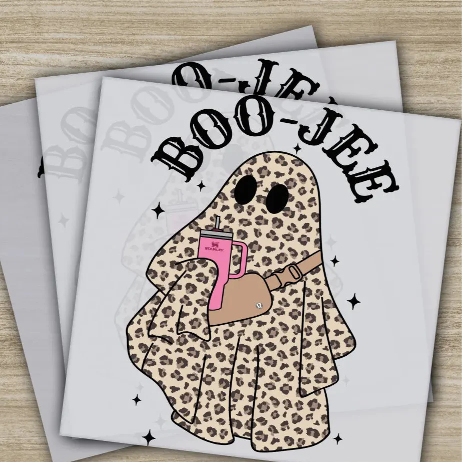 Boo Jee, Halloween Transfers, Ready to Press, Personalized DTF Transfers, For Family Gifts, Heat Press DTF Transfers
