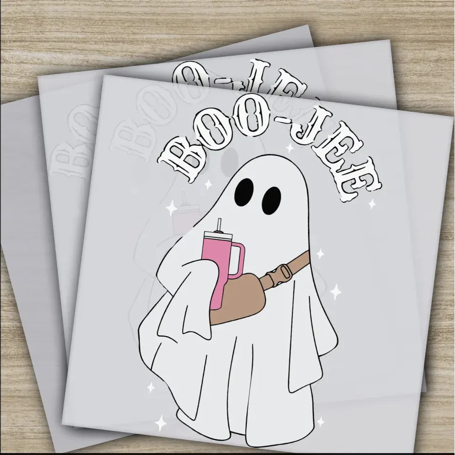 Boo Jee, Halloween Transfers, Ready to Press, Personalized DTF Transfers, For Family Gifts, Heat Press DTF Transfers