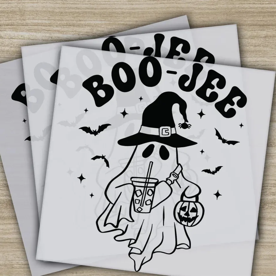 Boo Jee, Halloween Transfers, Ready to Press, Personalized DTF Transfers, For Family Gifts, Heat Press DTF Transfers