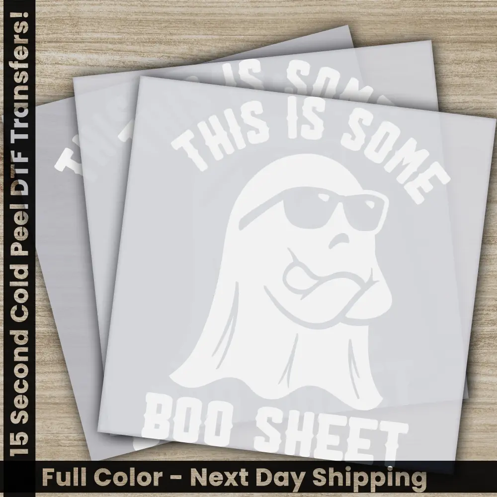 Boo Sheet, Halloween Transfers, Ready to Press, Personalized DTF Transfers, For Family Gifts, Heat Press DTF Transfers