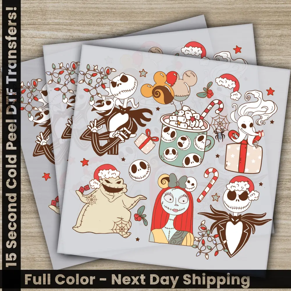 Christmas DTF Transfers, Ready to Press, Personalized Gifts, Direct to Film, Sublimation Screen Prints, Fast Shipping