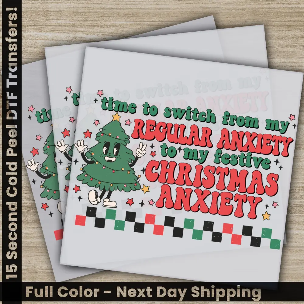 Christmas DTF Transfers, Ready to Press, Personalized Gifts, Direct to Film, Sublimation Screen Prints, Fast Shipping