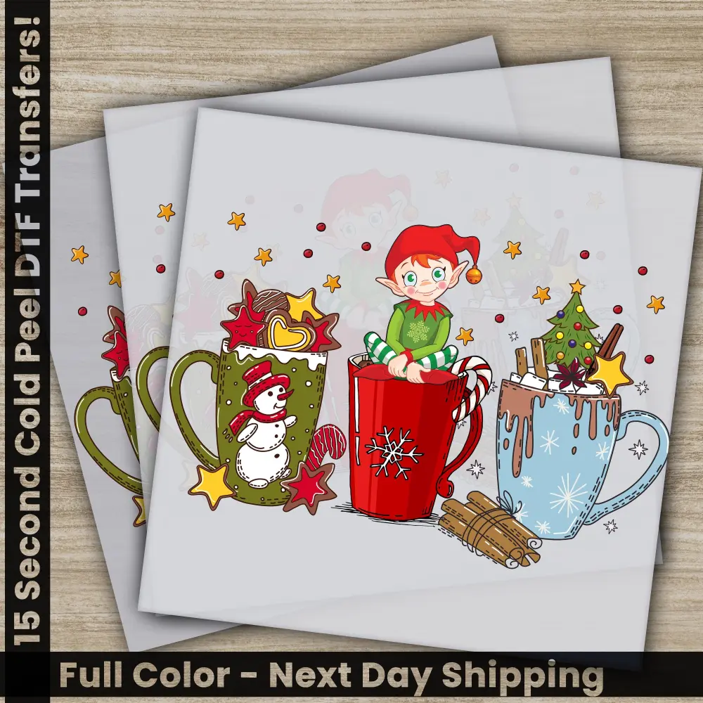 Christmas DTF Transfers, Ready to Press, Personalized Gifts, Direct to Film, Sublimation Screen Prints, Fast Shipping