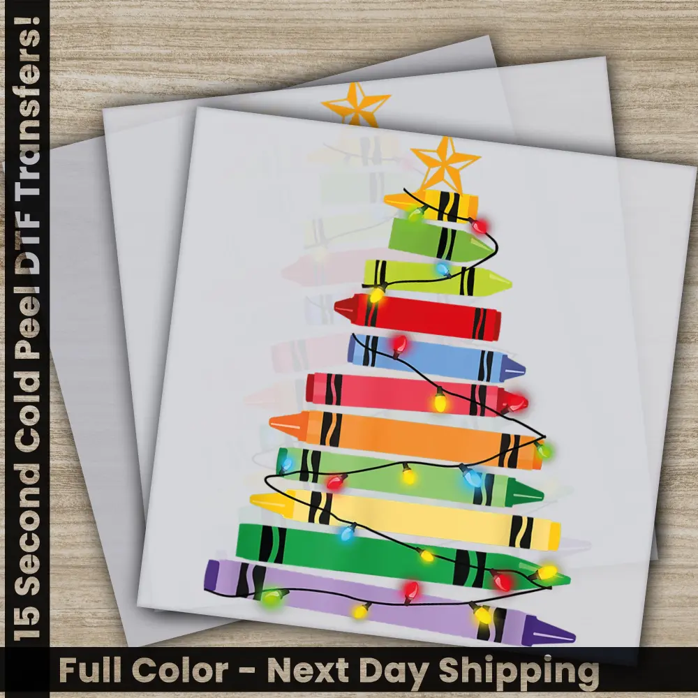 Christmas Tree, DTF Transfers, Ready to Press, Personalized Gifts, Direct to Film, Sublimation Screen Prints,