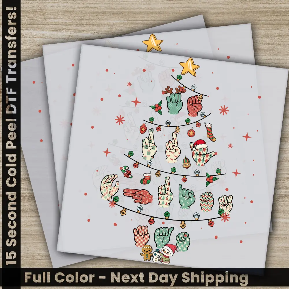 Christmas Tree, DTF Transfers, Ready to Press, Personalized Gifts, Direct to Film, Sublimation Screen Prints,