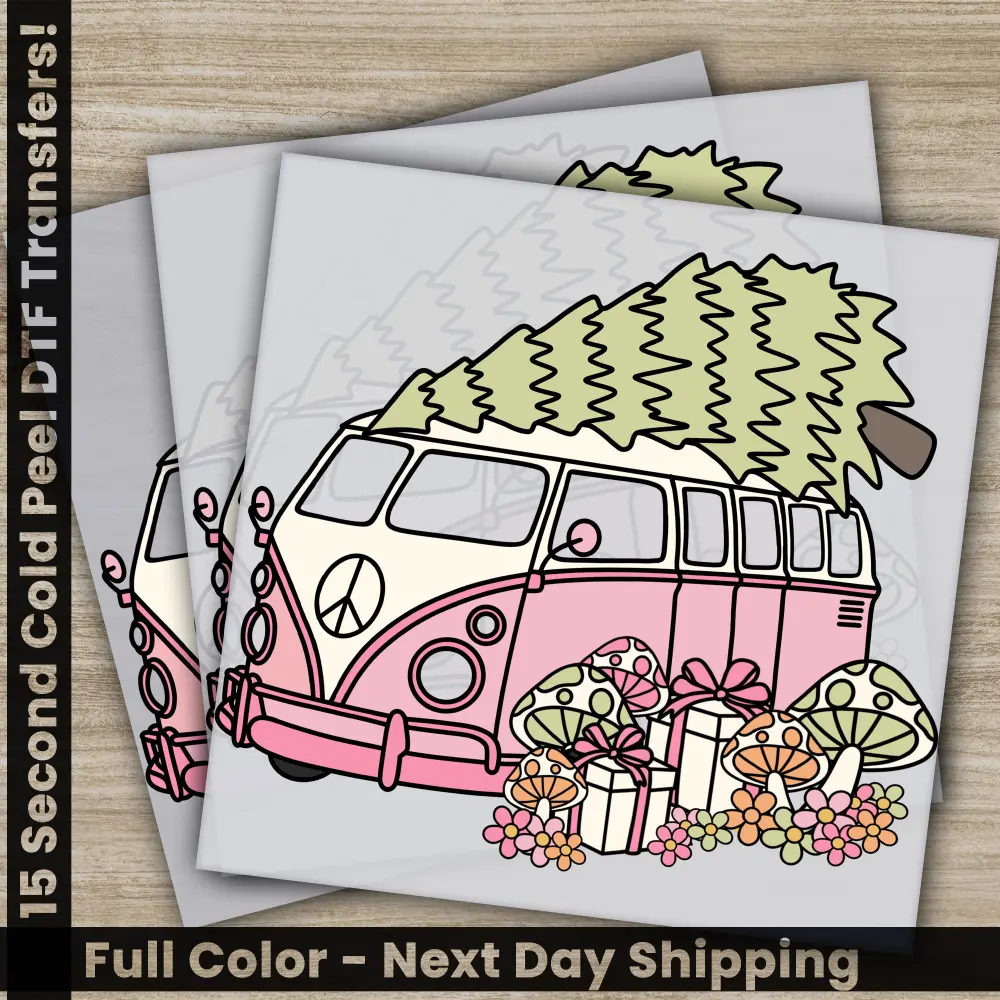 Christmas Tree DTF Transfers, Ready to Press, Personalized Gifts, Direct to Film, Sublimation Screen Prints, Fast Shipping