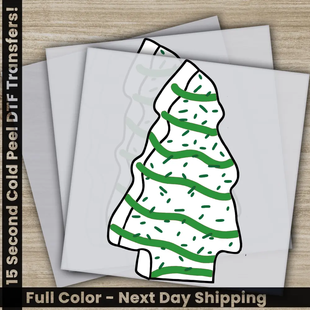 Christmas Tree DTF Transfers, Ready to Press, Personalized Gifts, Direct to Film, Sublimation Screen Prints, Fast Shipping