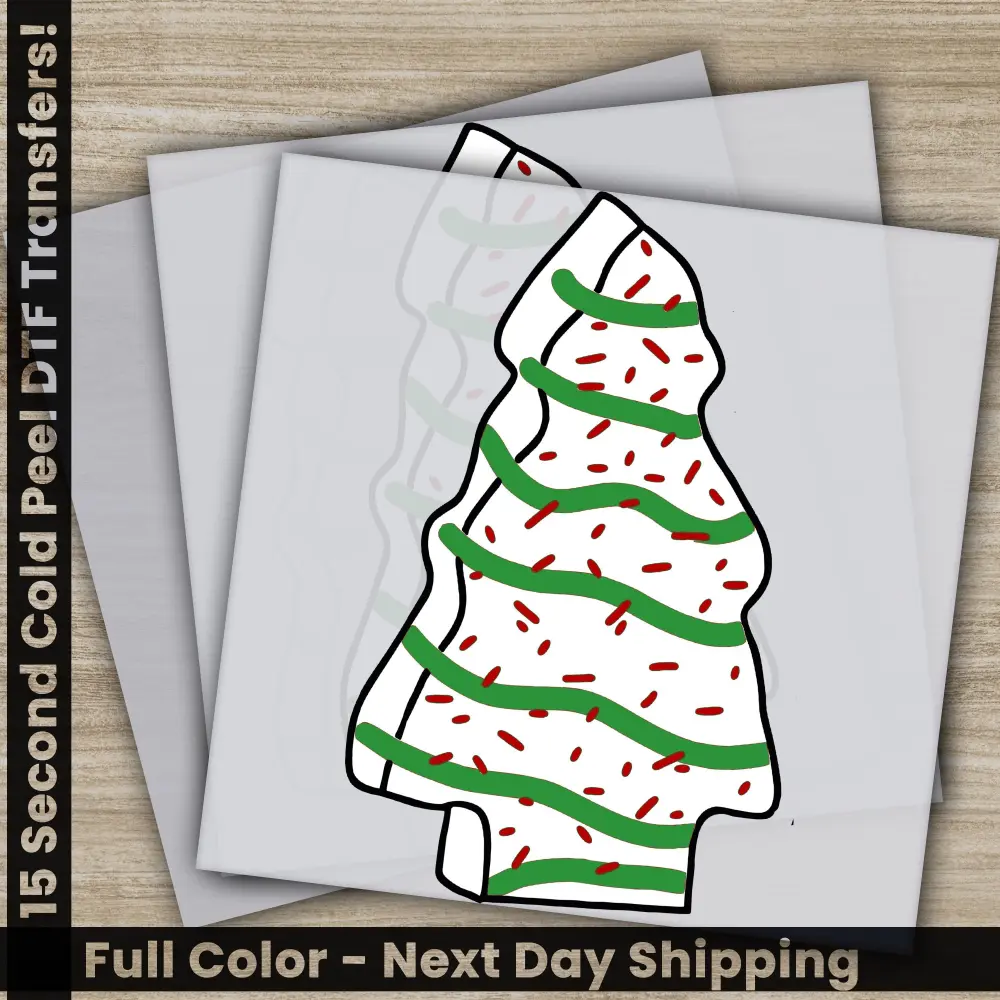 Christmas Tree DTF Transfers, Ready to Press, Personalized Gifts, Direct to Film, Sublimation Screen Prints, Fast Shipping