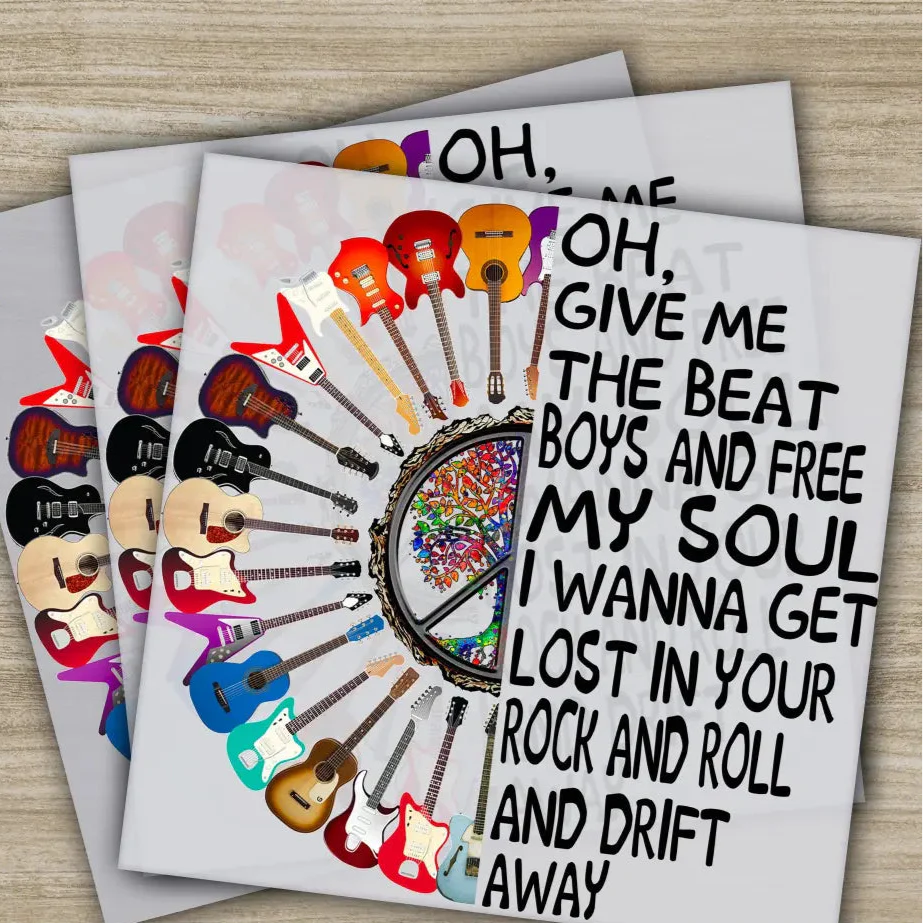 Colorful Flowers, Love, Peace, Hippie Soul, Ready to Press, Personalized DTF Transfers, Heat Press DTF Transfer