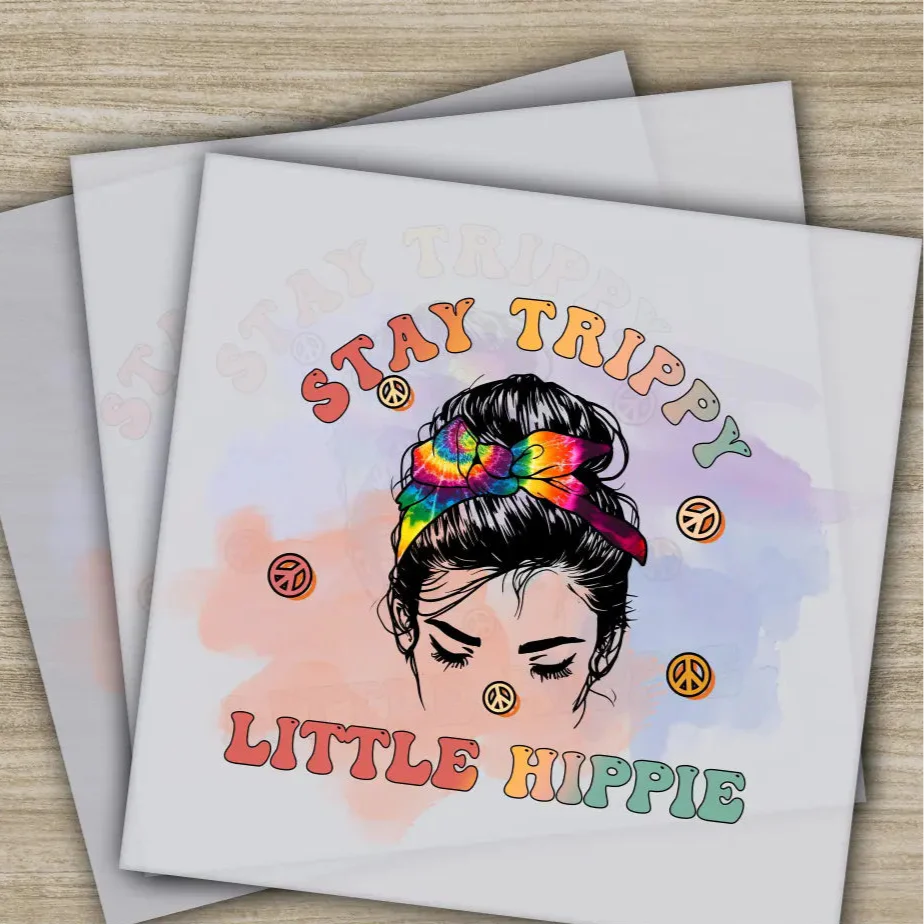 Colorful Flowers, Love, Peace, Hippie Soul, Ready to Press, Personalized DTF Transfers, Heat Press DTF Transfer