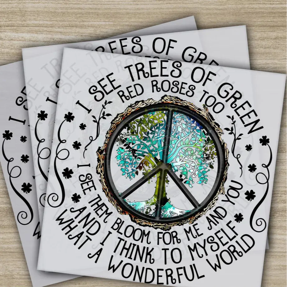 Colorful Flowers, Love, Peace, Hippie Soul, Ready to Press, Personalized DTF Transfers, Heat Press DTF Transfer