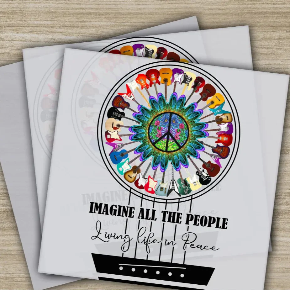 Colorful Flowers, Love, Peace, Hippie Soul, Ready to Press, Personalized DTF Transfers, Heat Press DTF Transfer