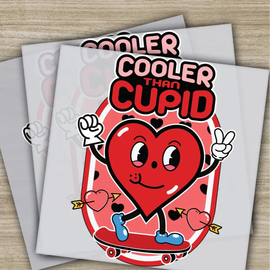 Cooler Than Cupid, Ready to Press, Personalized DTF Transfers, Valentines Gifts, High Quality, Heat Press DTF Transfers