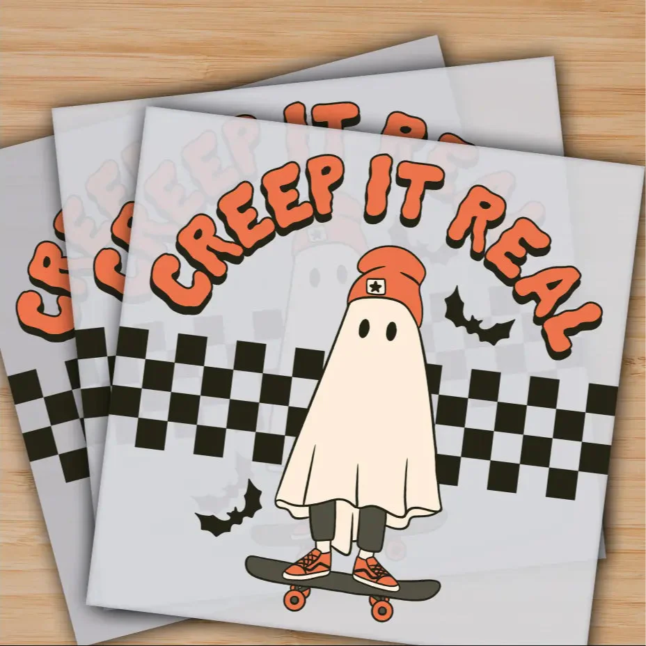 Creep it Real, Spooky Season, Ready to Press, Personalized Gifts, Sublimation DTF Prints, Trendy DTF Prints, Ready for Press, High Quality, Fast Shipping