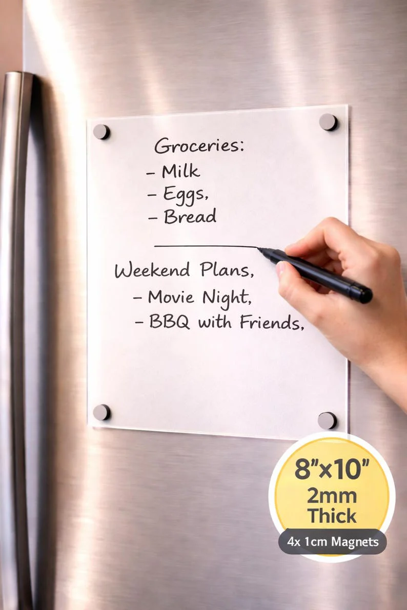 Custom Acrylic Family Planner – Personalized Custom Magnetic Weekly Note Board