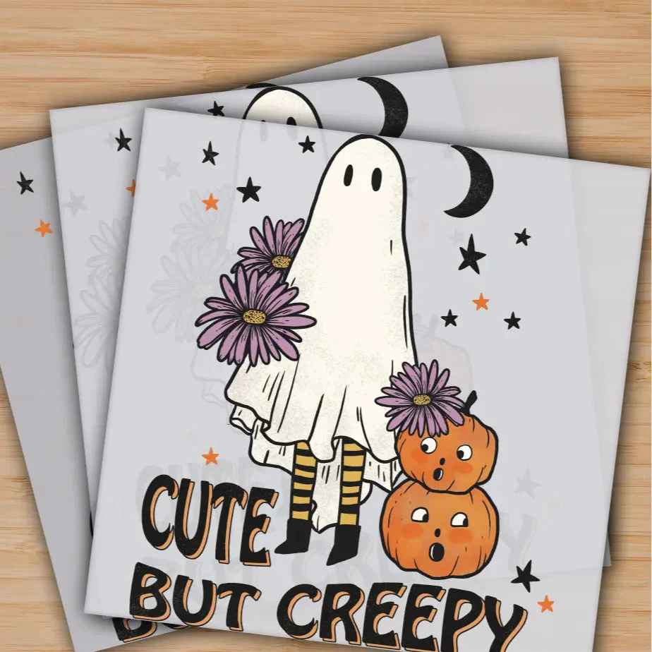 Cute But Creepy, Pumpkin, Soopky Season, Ready to Press, Personalized Gifts, Sublimation DTF Prints, Trendy DTF Prints, Ready for Press, High Quality, Fast Shipping