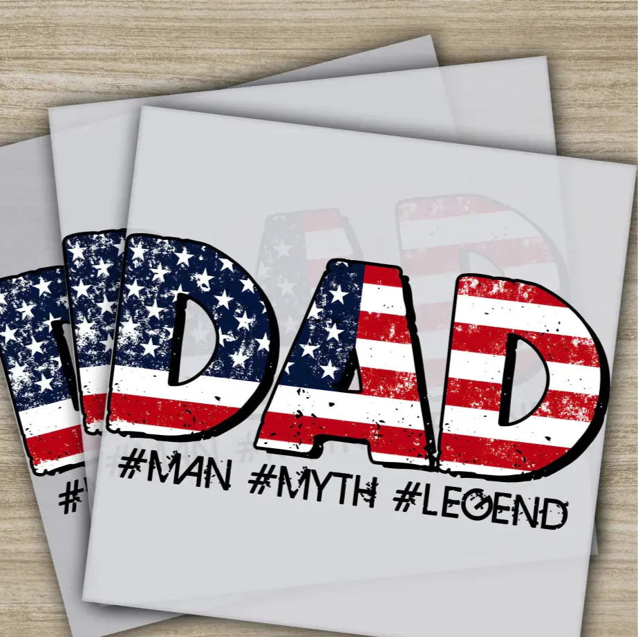 Dad Man, Fathers Day Transfers, Ready to Press, Personalized DTF Transfers, Father's Day Gifts, Heat Press DTF Transfers