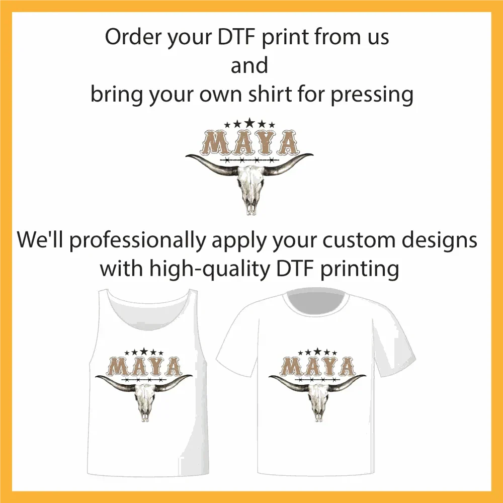 DTF Transfers Heat Press Service | On-Site Pressing – MAYA TX