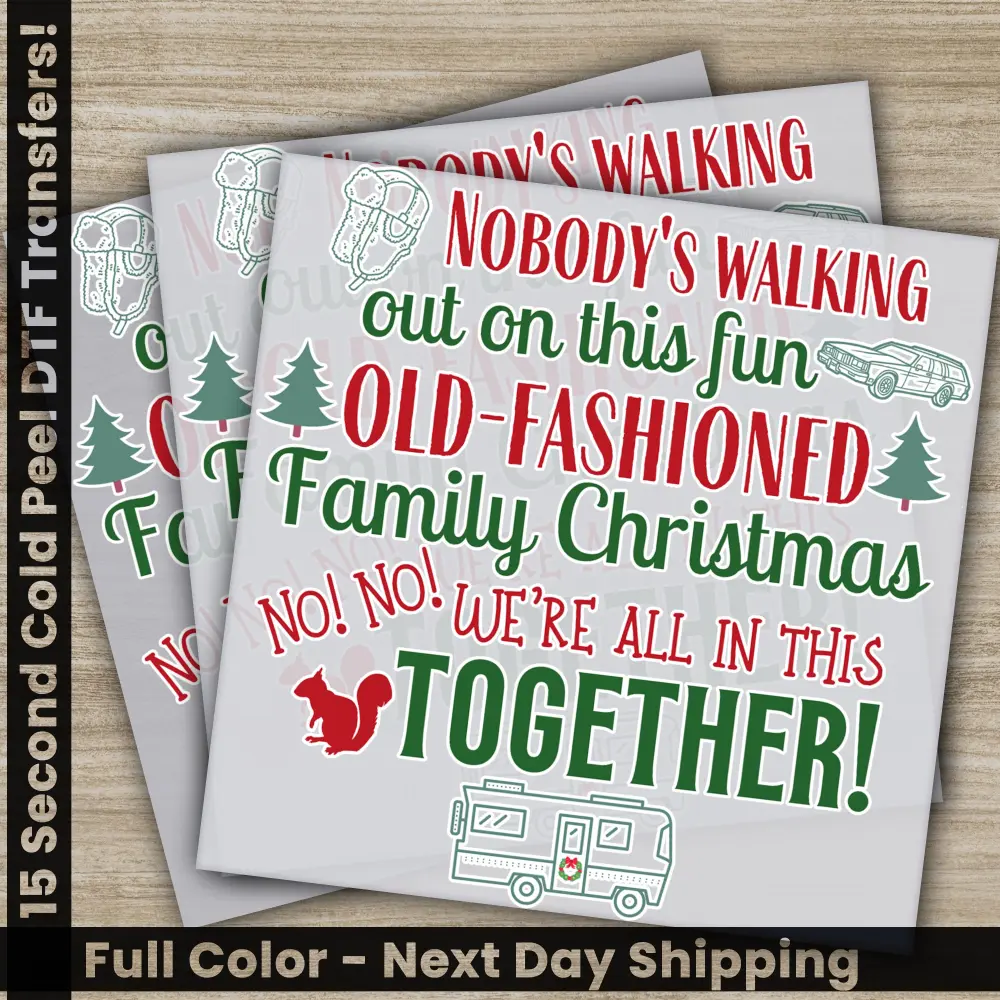 Family Christmas, DTF Transfers, Ready to Press, Personalized Gifts, Direct to Film, Sublimation Screen Prints, Fast Shipping