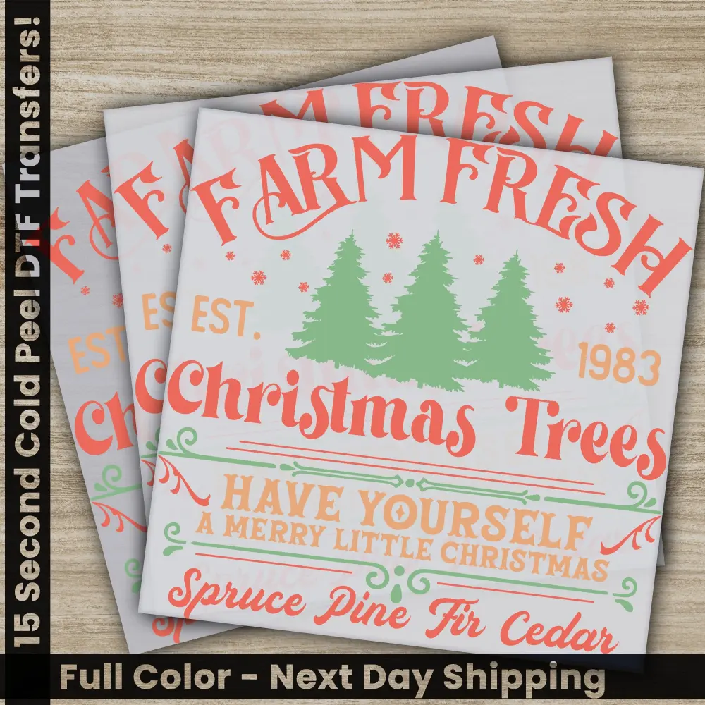 DTF Christmas Transfers, Personalized Gifts, High Quality, Screen Prints, Fast Shipping, Ready to Press