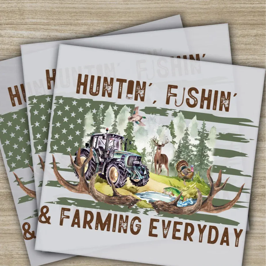 Farming Everday, Ready to Press,Personalized DTF Transfer, , High Quality, Heat Press DTF Transfers