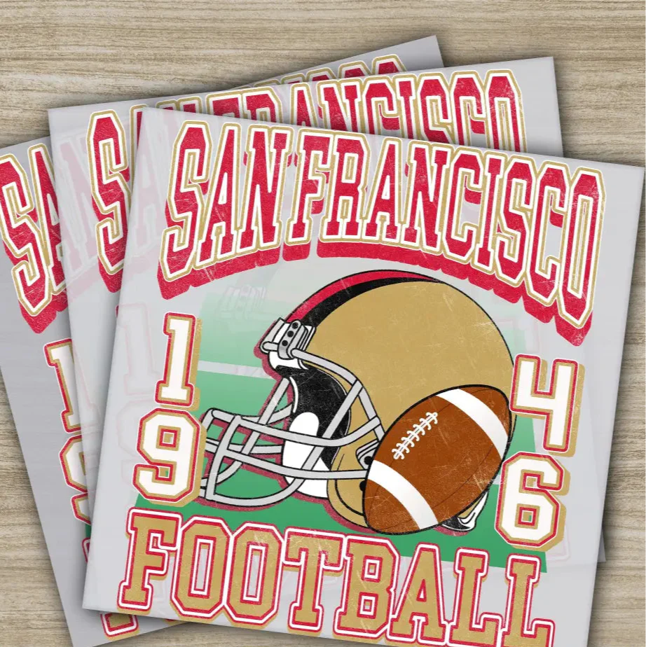 Football, San Francisco, 1946, American Football Transfers, Ready to Press, Personalized DTF Transfers, Sport Gifts, Heat Press DTF Transfer