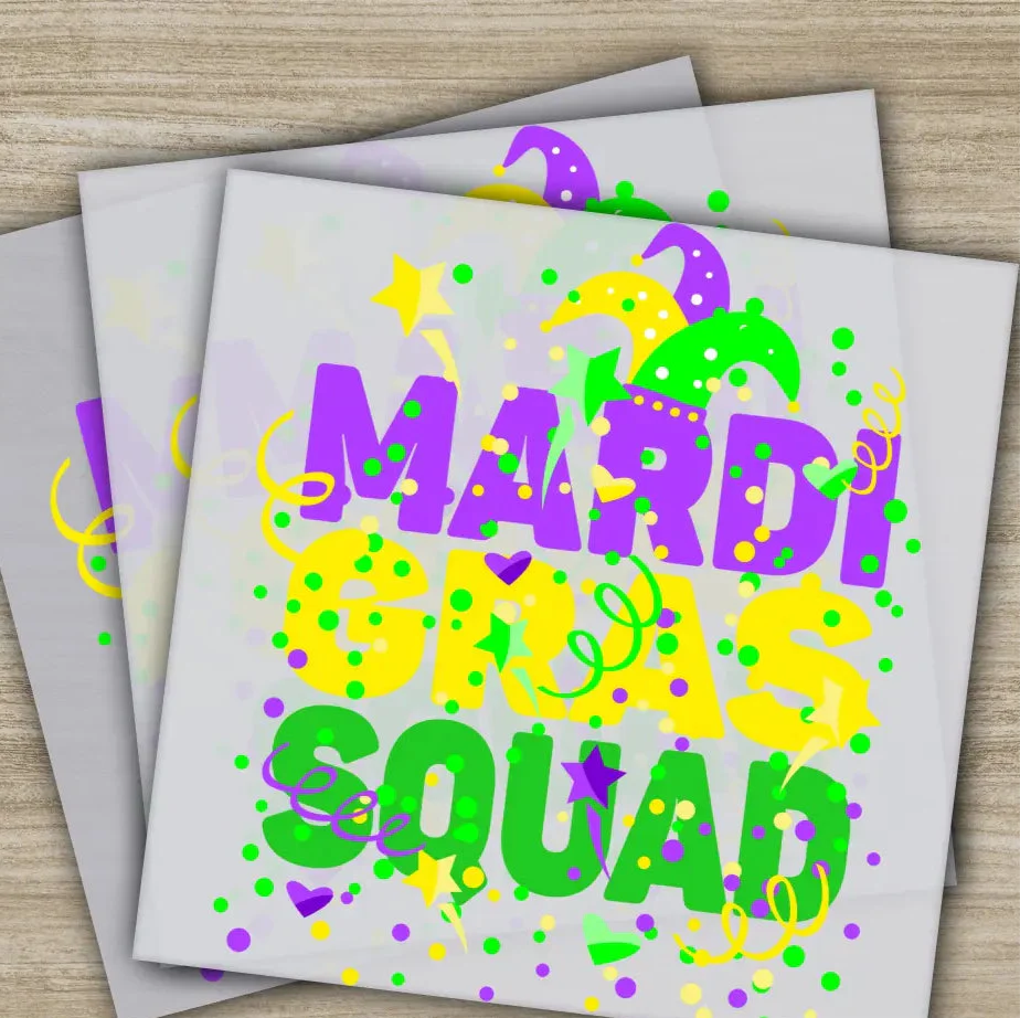Funny Mardi Gras, Party Costume, Mardi Gras Transfers, Ready to Press, Personalized DTF Transfer, Mardi Gras Gifts, Heat Press DTF Transfers