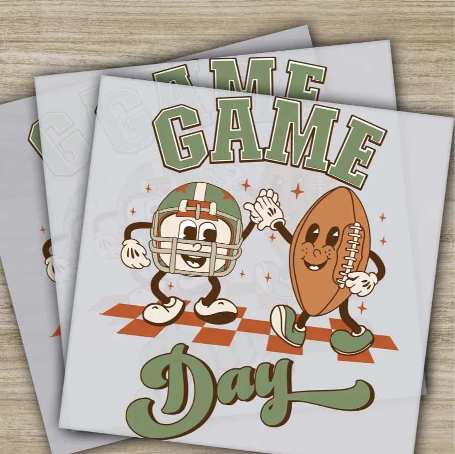 Game Day, Football Season, American Football Transfers, Ready to Press, Personalized DTF Transfers, Sport Gifts, Heat Press DTF Transfers