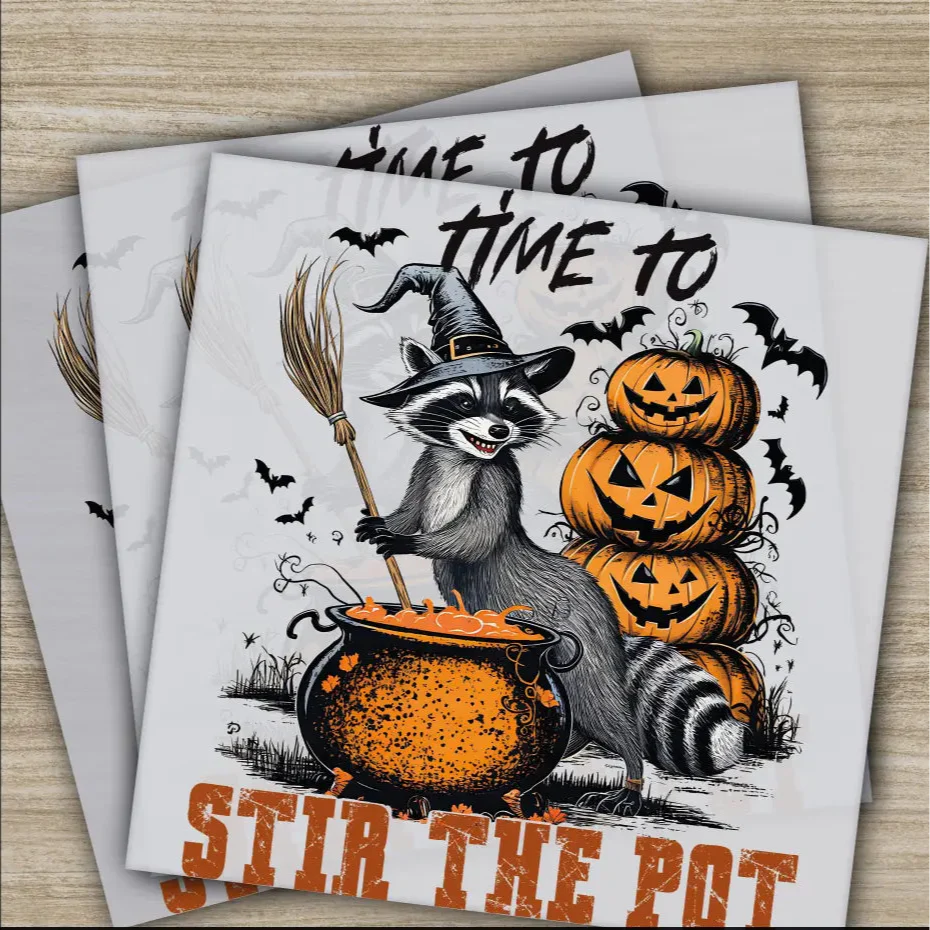Ghost, Pumpkin, Halloween Transfers, Ready to Press, Personalized DTF Transfers, For Family Gifts, Heat Press DTF Transfers