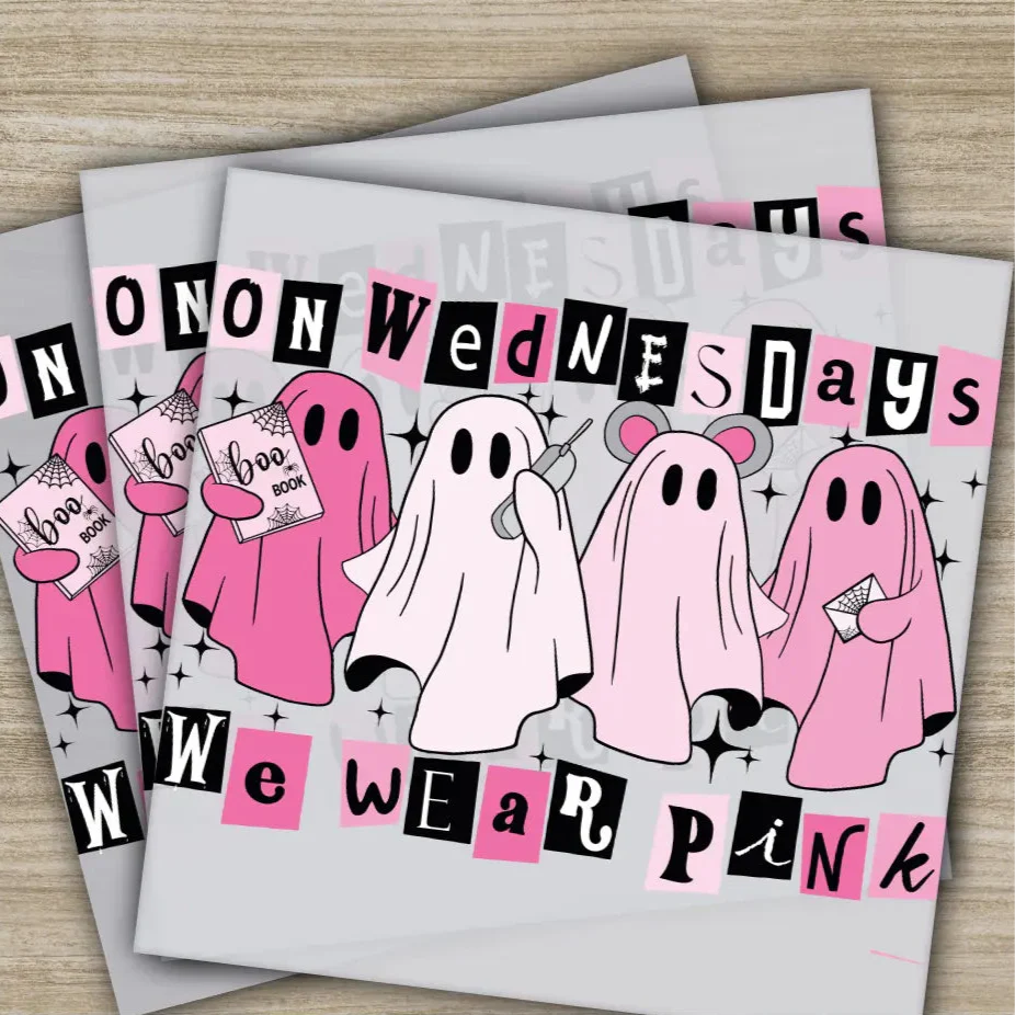 Ghost, Pumpkin, Halloween Transfers, Ready to Press, Personalized DTF Transfers, For Family Gifts, Heat Press DTF Transfers