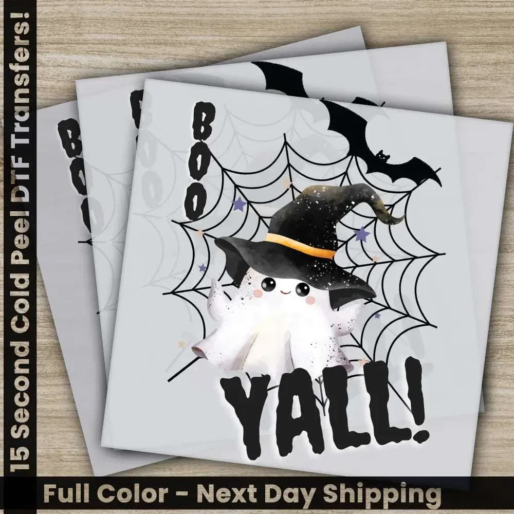 Ghost, Pumpkin, Halloween Transfers, Ready to Press, Personalized DTF Transfers, For Family Gifts, Heat Press DTF Transfers