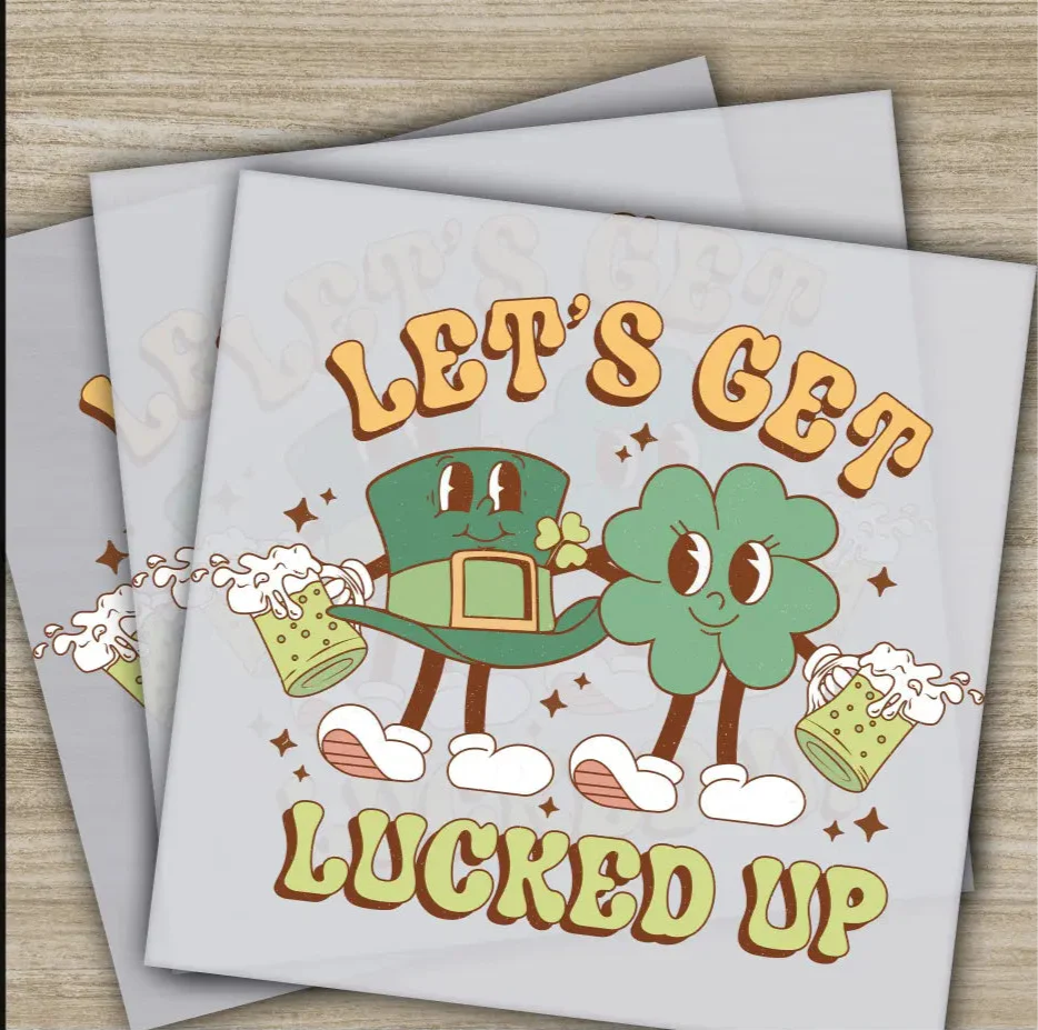 Green Hat, Beer, Clover, St. Patrick's Day Transfers, Ready to Press, Personalized DTF Transfer, St. Patrick's Gift, Heat Press DTF Transfer