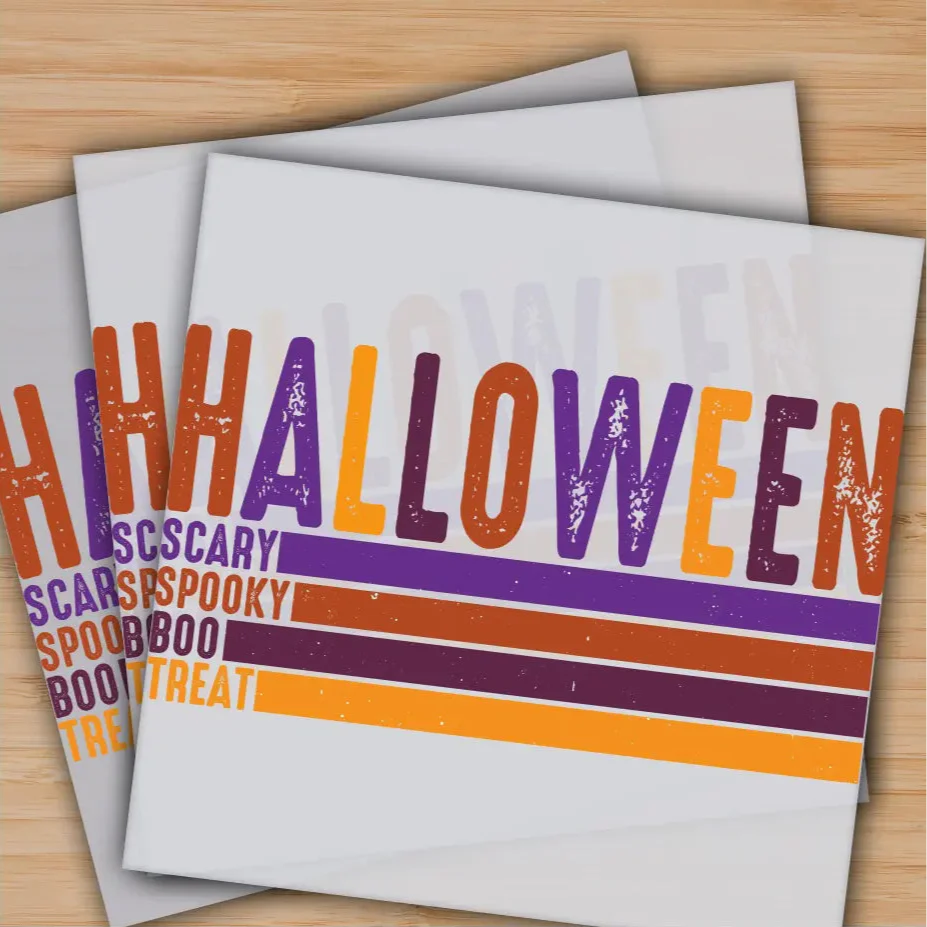 Halloween, Scary Spooky Boo Treat, Ready to Press, Personalized Gifts, Sublimation DTF Prints, Trendy DTF Prints, Ready for Press, High Quality, Fast Shipping