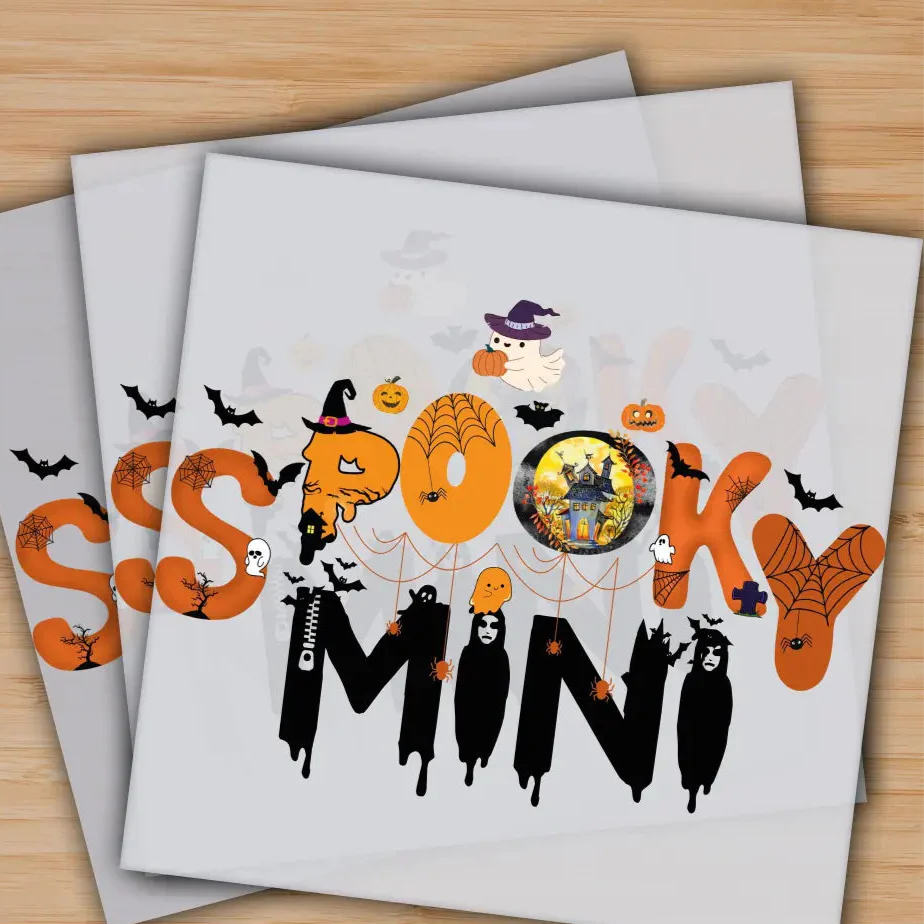 Halloween, Spooky Mini, Ready to Press, Personalized Gifts, Sublimation DTF Prints, Trendy DTF Prints, Ready for Press, High Quality, Fast Shipping