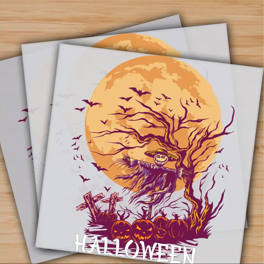 Halloween, Spooky Night, Ready to Press, Personalized Gifts, Sublimation DTF Prints, Trendy DTF Prints, Ready for Press, High Quality, Fast Shipping