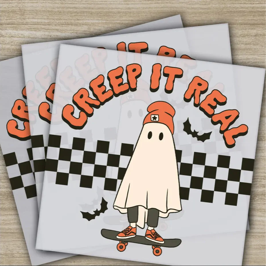 Halloween Transfers, Creep It Real, Ready to Press, Personalized DTF Transfers, For Family Gifts, Heat Press DTF Transfers