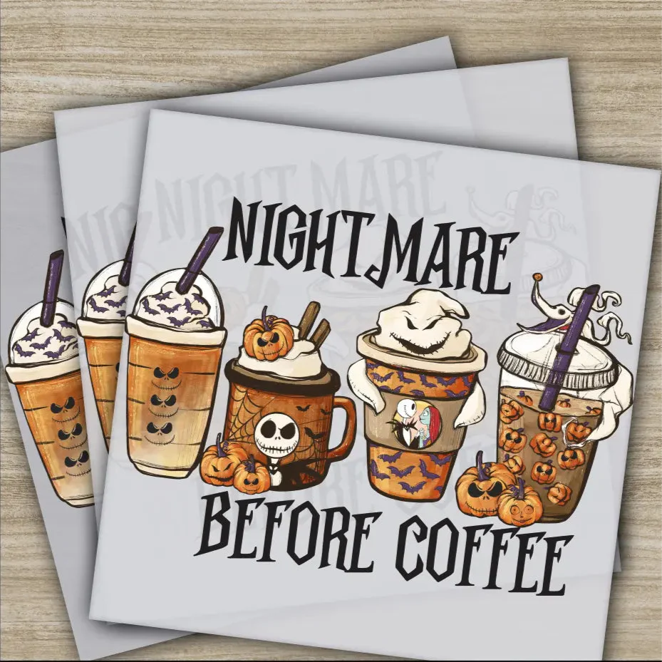 Halloween Transfers, Night Mare, Ready to Press, Personalized DTF Transfers, For Family Gifts, Heat Press DTF Transfers