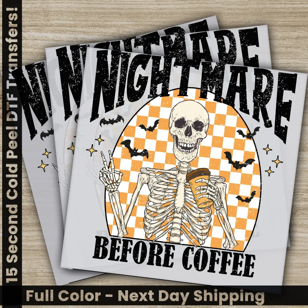 Halloween Transfers, Night Mare, Ready to Press, Personalized DTF Transfers, For Family Gifts, Heat Press DTF Transfers