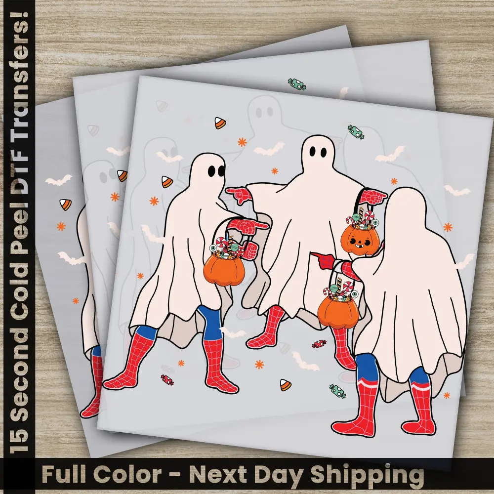Halloween Transfers, Ready to Press, Personalized DTF Transfers, For Family Gifts, Heat Press DTF Transfers