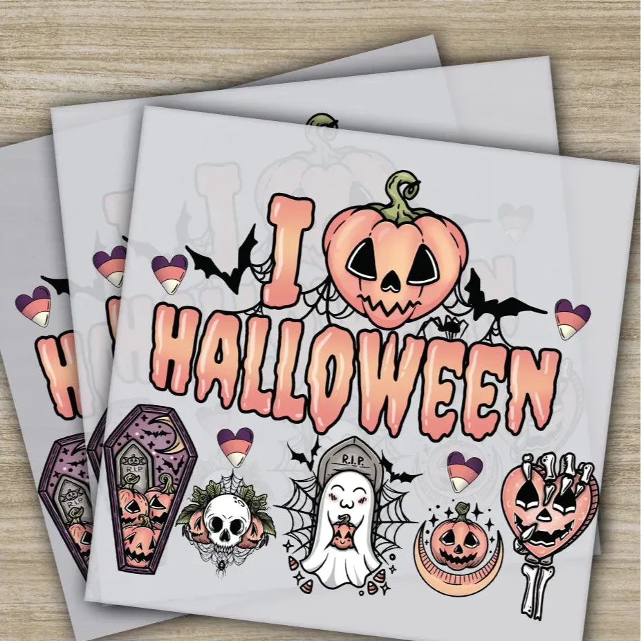 Halloween Transfers, Ready to Press, Personalized DTF Transfers, For Family Gifts, Heat Press DTF Transfers