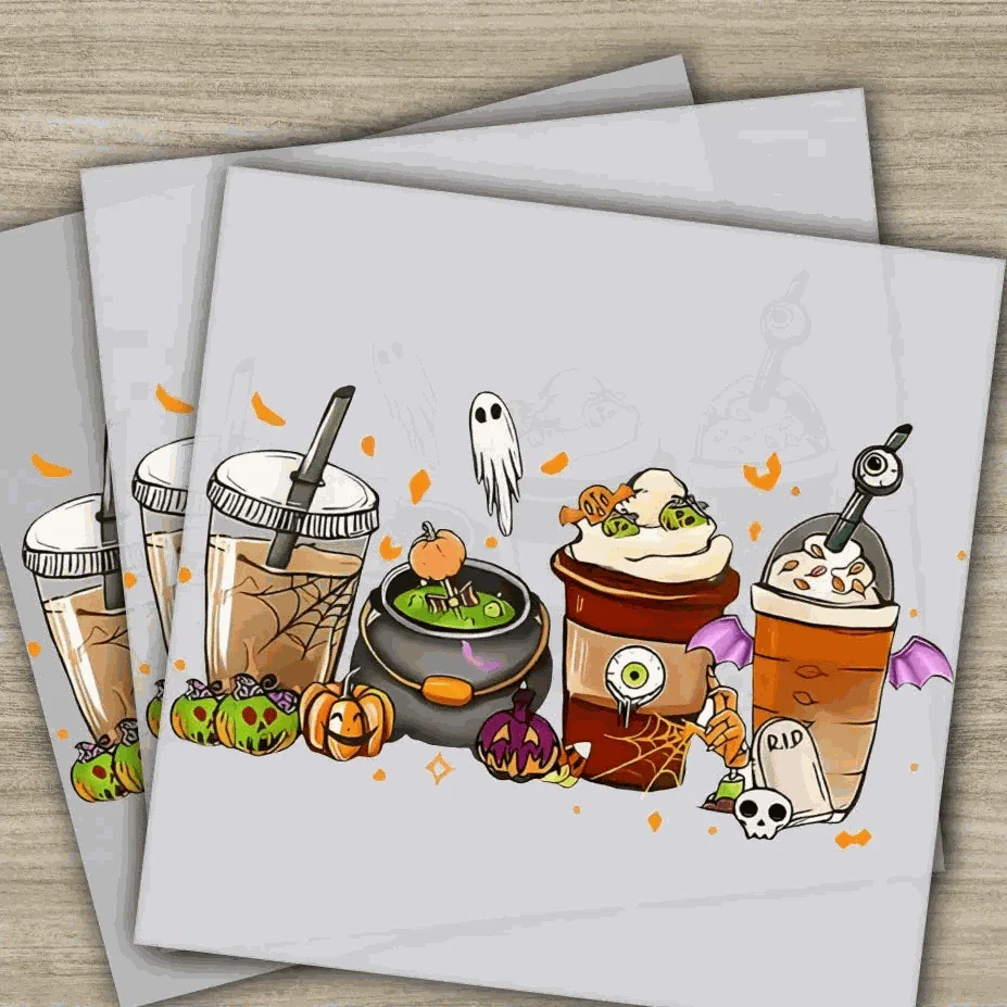 Halloween Transfers, Ready to Press, Personalized DTF Transfers, For Family Gifts, Heat Press DTF Transfers