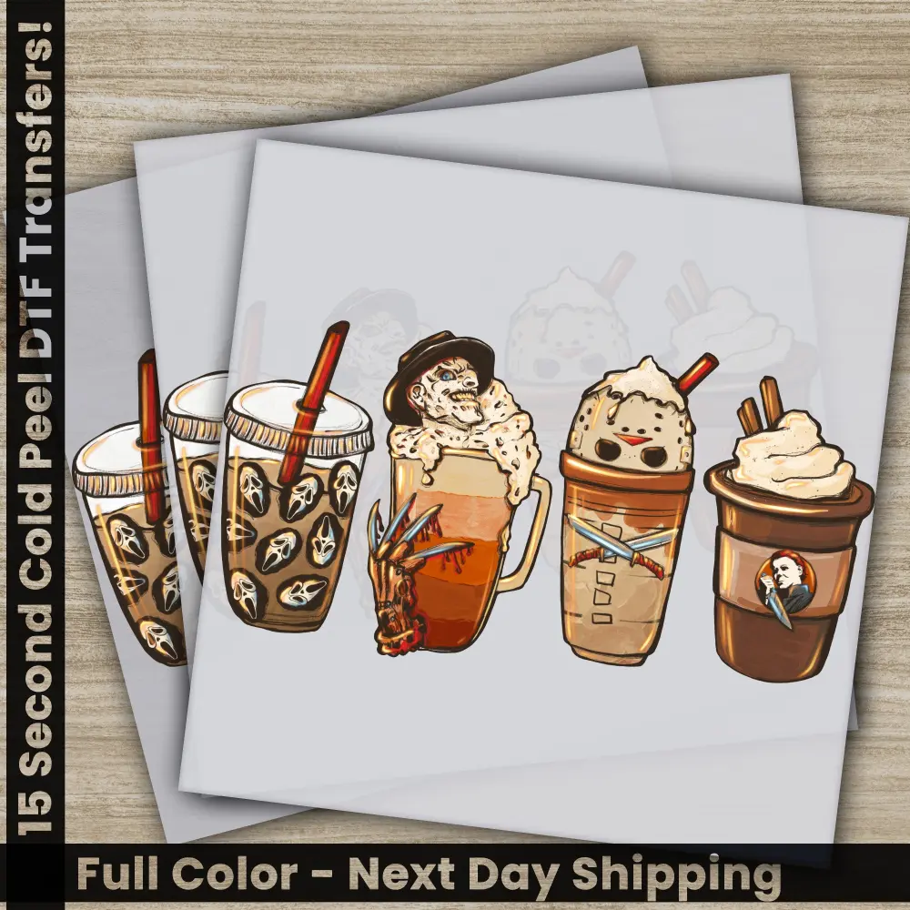 Halloween Transfers, Ready to Press, Personalized DTF Transfers, For Family Gifts, Heat Press DTF Transfers